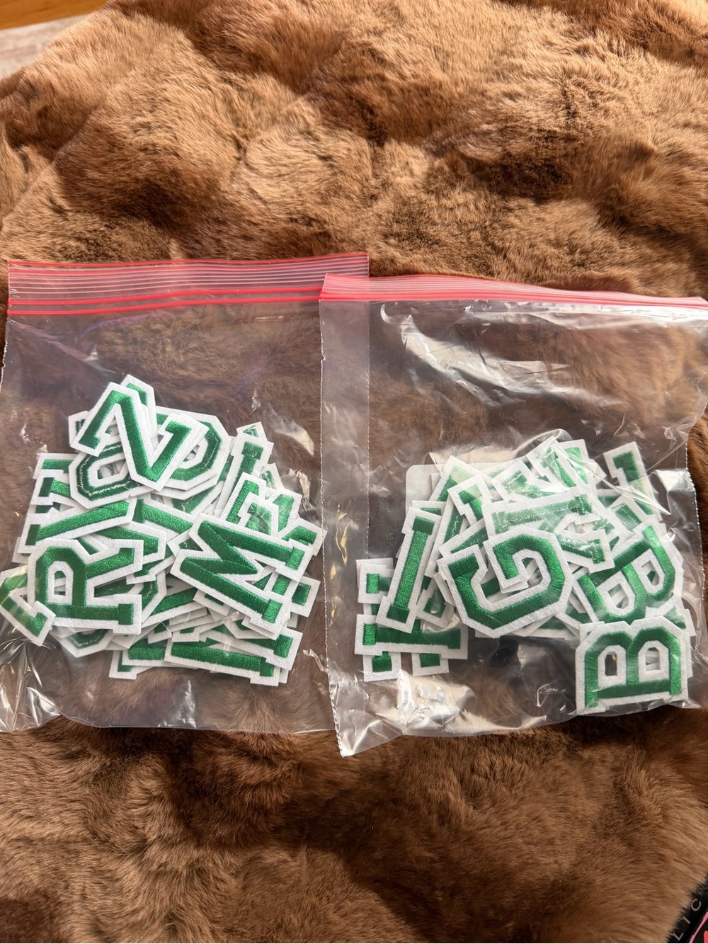 Crafting Green Felt Iron-On Alphabet Letters - Pack of Assorted Letters